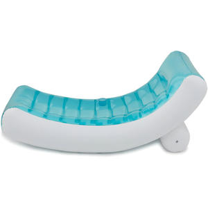 Flotador Inflable Transparente Azul para Piscina con Respaldo Ergonómico - Product Image 2