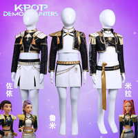 Costume de danse de scène K-POP Witch Demon Hunter, style enfant, cosplay Rumi Mirazoi, groupe de filles, unisexe, polyester, pour enfants