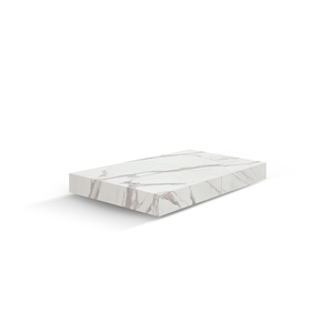 Dining <b>Table</b> White Statuary <b>Marble</b> <b>Top</b> Metal Base Indoor Use - Product Image 1