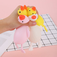 Jouet Squishy Canard Extensible Adorable en TPR Souple, Figurine à Presser Étanche Anti-Stress, Cadeau Idéal pour Activités Promotionnelles