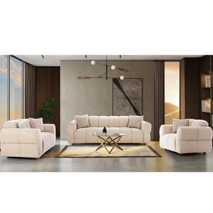 Sofá Elbe Elegante de 3 Plazas, Tapizado en Tela Moderna y Resistente, Ideal para Sala de Estar y Hotel, Disponible para la Venta - Product Image 1