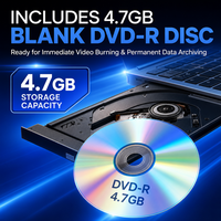OEM ODM USB 2.0 Drive DVD Eksternal Portabel CD DVD Writer Burner 8X 24X Kecepatan Tinggi untuk Laptop PC Mac Harga Grosir