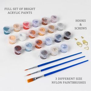 Peinture par numéros personnalisée Rose Blanche de Van Gogh pour adultes, kit de peinture par numéros DIY, ensemble d'art sur toile peint <span class=keywords><strong>à</strong></span> la main personnalisé - Product Image 2