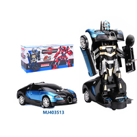 Vehículo de juguete eléctrico 2 en 1 para niños, Robots de transformación, coche de juguete con luces de música, gran oferta