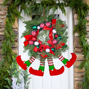 Christmas Four Legged <b>Wreath</b> Plastic Wall Hanging Ornament For Holiday Decorations - Product Image 3