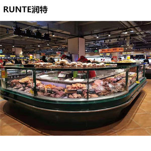 Comptoir de présentation de viande fraîche à vente chaude pour les charcuteries, les boucheries et les supermarchés, équipement de réfrigération commercial - Product Image 2
