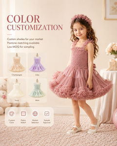 Robe de tutu en tulle doux pour bébé fille, <span class=keywords><strong>princesse</strong></span>, avec volants, robe de danse, robe de fête en mousseline rose, élégante, pour l'anniversaire de bébé - Product Image 4