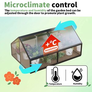 Barato GardenGreenhouses Mini patio trasero para la jardinería urbana Fábrica al por mayor Invernadero <span class=keywords><strong>de</strong></span> jardín con cama elevada - Product Image 5