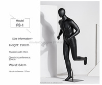 Mannequin de sport en cours d'exécution pour magasin de vêtements de sport blanc femme sport court mannequin homme modèle d'affichage de vêtements