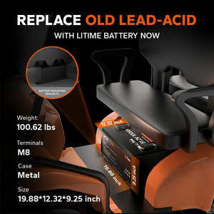 แบตเตอรี่ 51.2V 100Ah พร้อมแอปตรวจสอบ สำหรับรถกอล์ฟ ลิเธียมไอออนแพ็ค 20.48kWh ระยะทาง 40~188 ไมล์ สำหรับยานยนต์ไฟฟ้าความเร็วต่ำ รถเอทีวี เรือ - Product Image 3