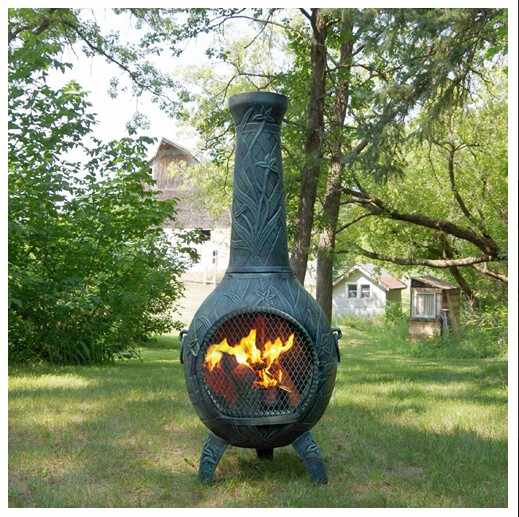 Hello Outdoors ファイヤーピット 屋外暖炉 調理用グリル網付き