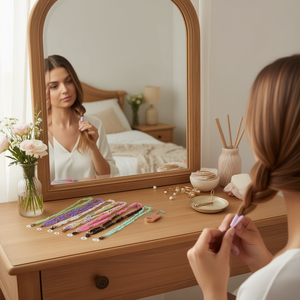 Cadena de plástico con cierre tres en uno de 70 cm para el cabello, accesorio de moda para mujer - Product Image 3