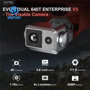 Drone <span class=keywords><strong>EVO</strong></span> <span class=keywords><strong>II</strong></span> Dual 640T <span class=keywords><strong>Enterprise</strong></span> V3 pour photographie aérienne, module RTK, sauvetage, inspection, cartographie - Product Image 3