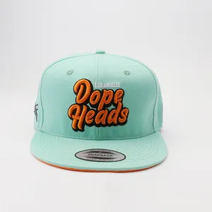 Verstellbare bestickte Hip Hop kunden spezifische Snapback Caps für Herren, mittleres Profil Hut