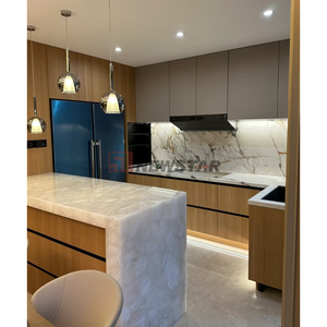 Nhà Máy Giá tùy chỉnh phiến đá cẩm thạch đá Nhà Bếp bàn Vanity Tops bảng Tops phòng tắm trắng <span class=keywords><strong>Onyx</strong></span> đảo - Product Image 2