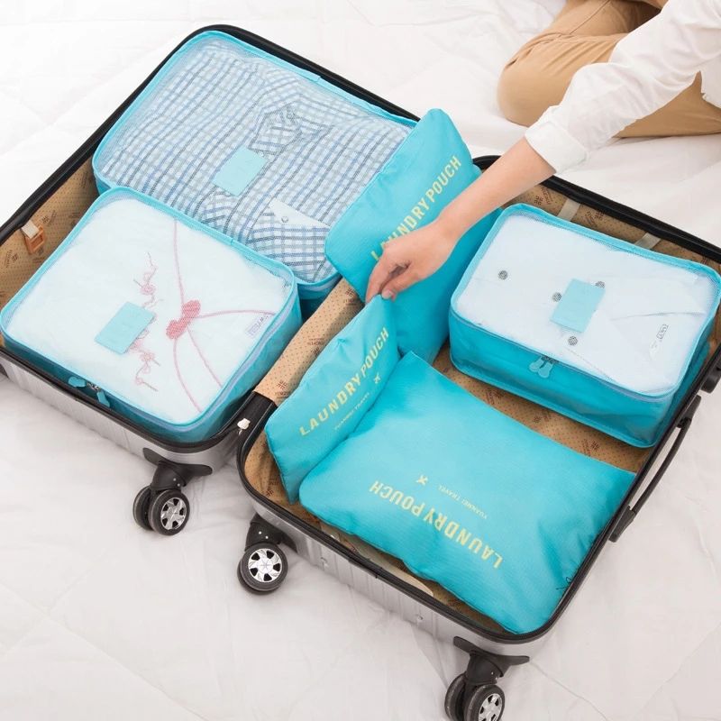 PCS Travel Storage Bag Set for Clothes Tidy Organizer Wardrobe Suitcase  Pouch Travel Organizer Bag Case Shoes Packing Cube Bag