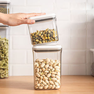 Boîtes de préparation alimentaire empilables sans BPA avec joints hermétiques, <span class=keywords><strong>bocaux</strong></span> en plastique transparent pour la préparation des repas et la portionnement de collations saines - Product Image 1