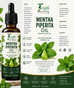 Huile de menthe naturelle Mentha Piperita pour les masques capillaires, les mélanges de conditionneurs, les huiles pour le cuir chevelu, les formules de soins du visage, les gommages corporels et les bains - Product Image 1