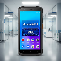 Lecteur de codes-barres robuste Android 11, 6000 mAh, IP68, 4G, ordinateur portable intelligent pour la logistique d'entrepôt