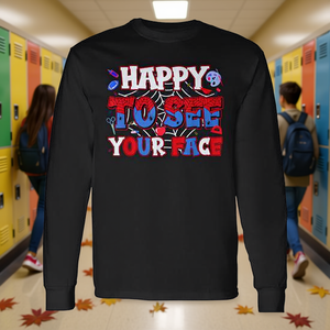 Je suis ravi de voir votre visage sur ce t-shirt à manches longues Spider pour la rentrée scolaire - Product Image 3