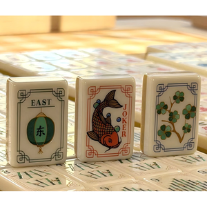 Juego de Mahjong Premium de 160 Fichas, Portátil, de Acrílico, para Jugadores - Product Image 4