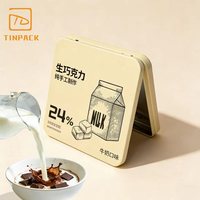 Boîte en métal carrée personnalisée écologique pour l'emballage du chocolat