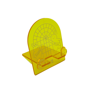 Expositor de acrílico personalizado 3D translúcido con diseño de osos de restaurante y comida, soporte plegable de acrílico para teléfono, expositor de acrílico. - Product Image 3