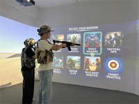 Jeu de projection murale interactif AR, système CAVE, simulateur de tir virtuel, solution de parc à thème VR AR pour aire de jeux