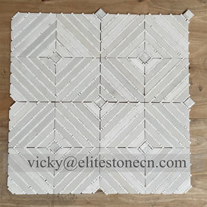 ウォータージェットメダリオンモザイクパターン大理石モザイクアート大理石インレイフローリングデザイン - Product Image 4