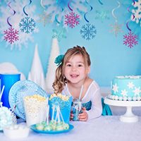 Décorations suspendues flocons de neige - Guirlandes en spirale de flocons de neige d'hiver pour plafond, idéales pour les décorations d'anniversaire, de Noël et de pays des merveilles