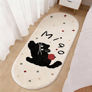 Alfombra de Pelo Largo Antideslizante de Cachemira Sintética, Fabricada a Máquina Directamente de Fábrica, <span class=keywords><strong>con</strong></span> Estampado 3D Moderno para Sala de Estar, Dormitorio y Uso en Automóvil - Product Image 4