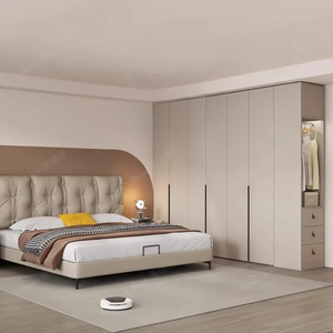 Armario Moderno Minimalista de Tendencia, Muebles de Vestidor Estilo Japandi, Hecho a Medida, Color Blanco Roto, Sistema de Almacenamiento Oculto - Product Image 6