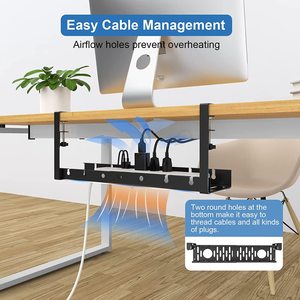 Estante Extensible de Acero al Carbono para Gestión de Cables Debajo del Escritorio, de 12 a 21.3 Pulgadas, para Almacenamiento de Cables de Escritorio - Product Image 2