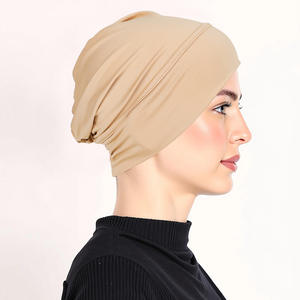 Gorro Étnico Musulmán para Quimioterapia de Color Sólido para Mujer, Pañuelo Envolvente para la Cabeza, Turbante Elástico para Dormir, Hijab y Bufanda - Product Image 5