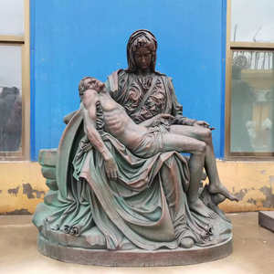 Fabbrica di Sculture di Cristo Copia della Scultura di <span class=keywords><strong>Michelangelo</strong></span> Pietà Scultura della Vergine Maria che Sorregge la Statua di Gesù - Product Image 2