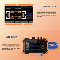 Rsrteng OTDR Probador de Fibra Óptica de 4 Pulgadas RSO-30 1310/1550nm 26/24dB, Auto OTDR, OPM, LS, VFL, Mapa de Eventos, Herramienta de Prueba de Cable de Red