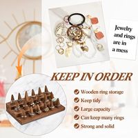 Présentoir à bijoux en bois à trois niveaux de style américain pour comptoir de centre commercial
