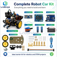 Kit de voiture robot 2 roues motrices pour enfants, voiture robotique STEM à construire soi-même avec évitement d'obstacles par ultrasons, suivi de ligne, apprentissage du codage LTARK-41
