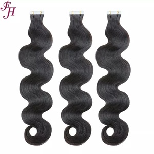 ผมต่อแบบเทป FH Wholesale Curly Invisible Tape ผมบราซิลเกรด 12a ผมแท้แบบดิบ Remy Kinky Curly Tape Ins ต่อผมแบบเทป ผมมนุษย์ 100% - Product Image 2