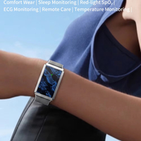 Gelang Bebas Layar dengan ECG & Komposisi Tubuh, Pelacak Detak Jantung & Tidur Android, Tahan Air IP68