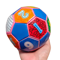 Ballon de football léger 150g taille 2 en PVC écologique traditionnel à 32 panneaux, surface texturée, laminé, cousu à la machine, pour enfants