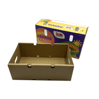 Boîte d'expédition en carton ondulé avec logo personnalisé pour l'emballage des fruits, boîte d'expédition en carton empilable haute résistance pour l'expédition des fruits