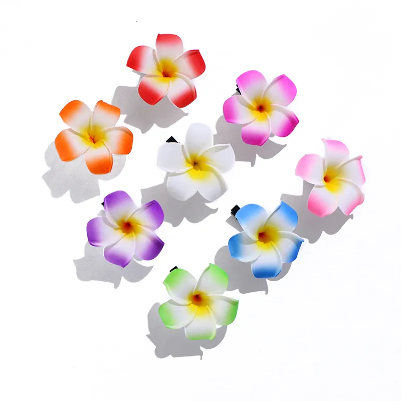 KOMI 6CM Hawaiian Frangipani Blume Braut haar Simulation EVA Tiara Schaum Blume Haars pangen Zubehör