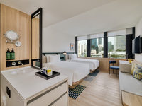 Ensemble de meubles de chambre d'hôtel en bois massif de luxe moderne, solutions FF&E personnalisées pour projets hôteliers 5 étoiles, fabricant complet