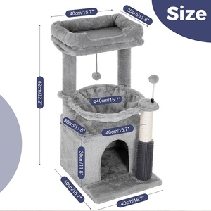 Bahan Sisal Modern bingkai panjat menara pohon kucing dan tiang penggaruk untuk liburan Natal Produk kucing tahan lama - Product Image 6
