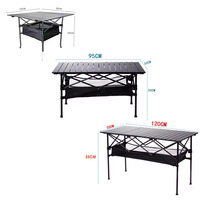 Table de pique-nique réglable en hauteur, sans rouille, pour jardin, arrière-cour, camping, ensemble table et chaises pour le camping en plein air