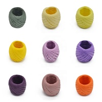 Cordon en papier raphia coloré de 20 m, ficelle écologique pour loisirs créatifs et cadeaux