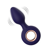 Vente en gros de plug anal électrique étanche IPX6 en silicone + ABS, masseur de prostate, vibrateur pour adultes, plug anal