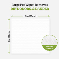 Lingettes non parfumées non tissées pour le nettoyage en profondeur des oreilles des chiens - Nettoyant doux sans alcool pour les oreilles qui démangent, 80 lingettes
