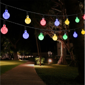<span class=keywords><strong>Guirlande</strong></span> <span class=keywords><strong>solaire</strong></span> à 30 LED étanche pour extérieur, lanterne boule de cristal IP65, avec lumières féériques, décoration de jardin de Noël - Product Image 3